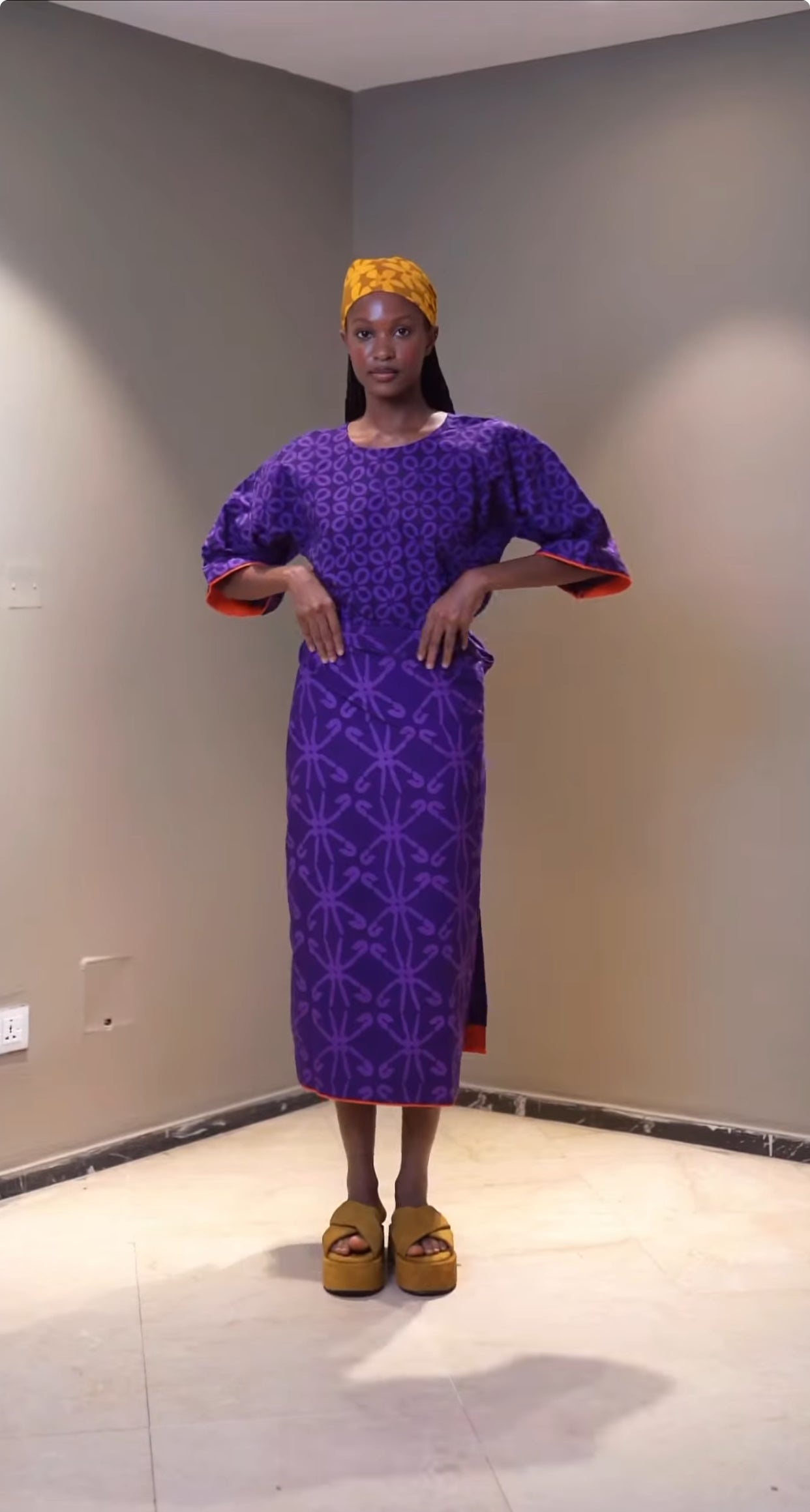 SARO PURPLE BUBA WITH SAFETY PIN IRO