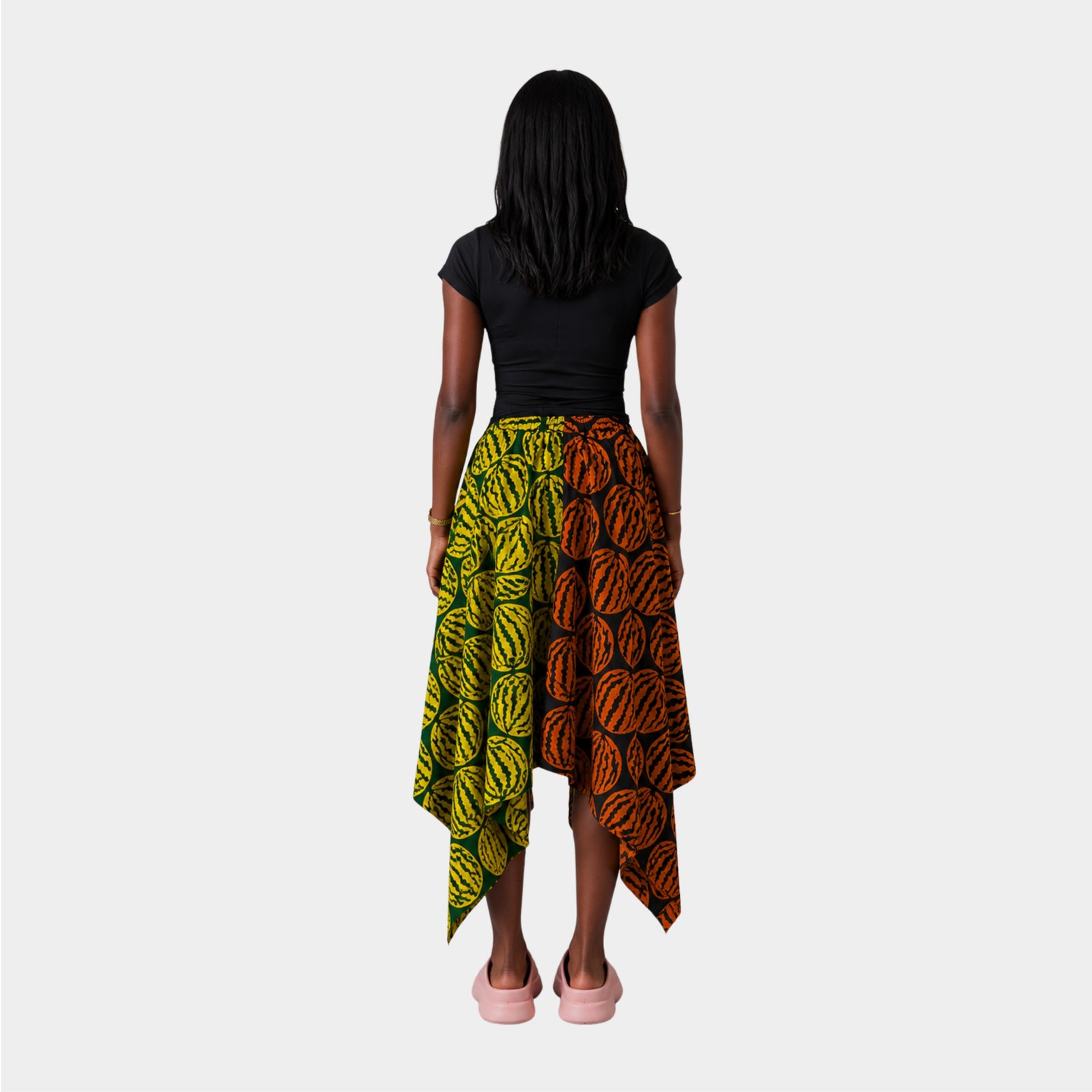 Watermelon black and green butterfly skirt