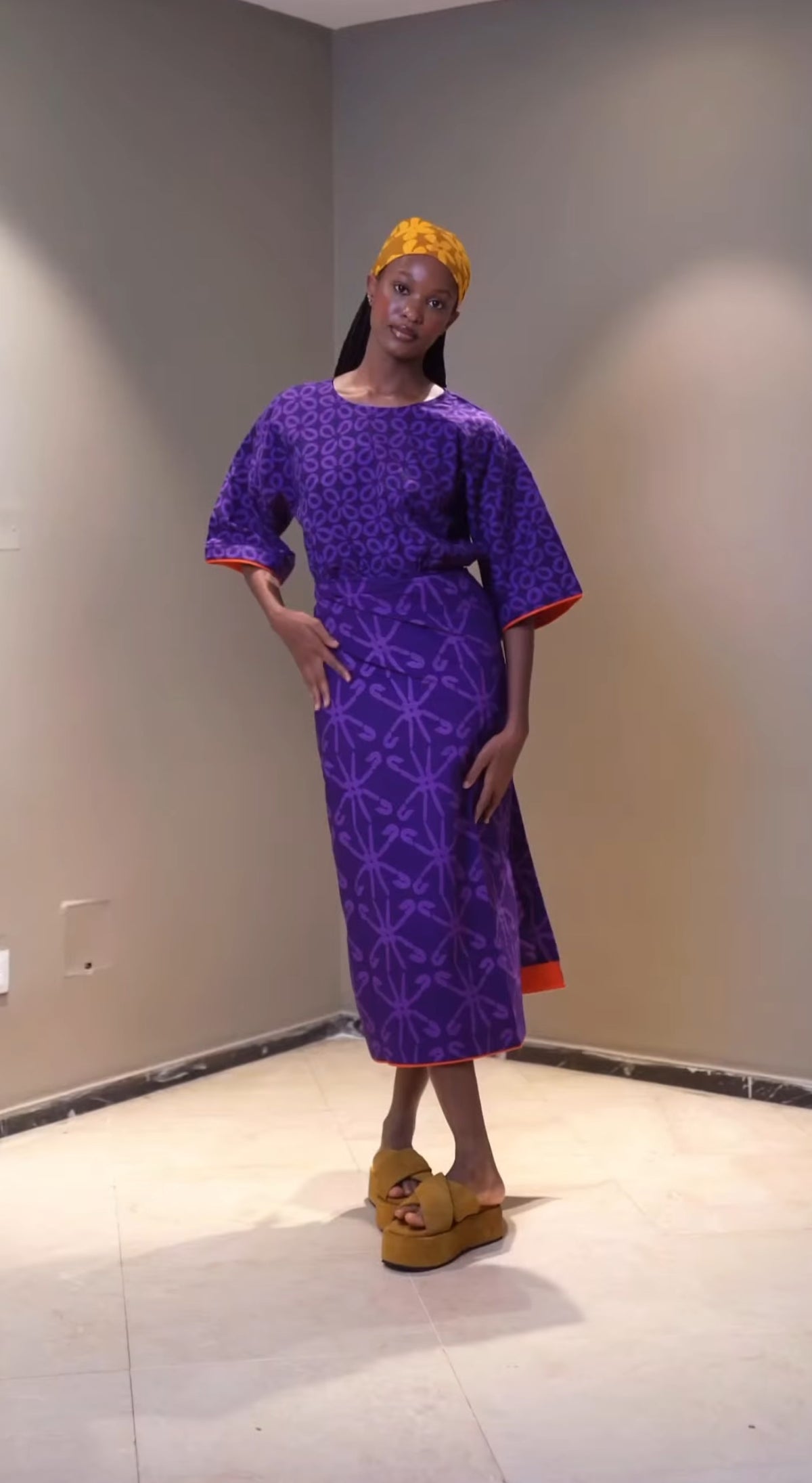 SARO PURPLE BUBA WITH SAFETY PIN IRO