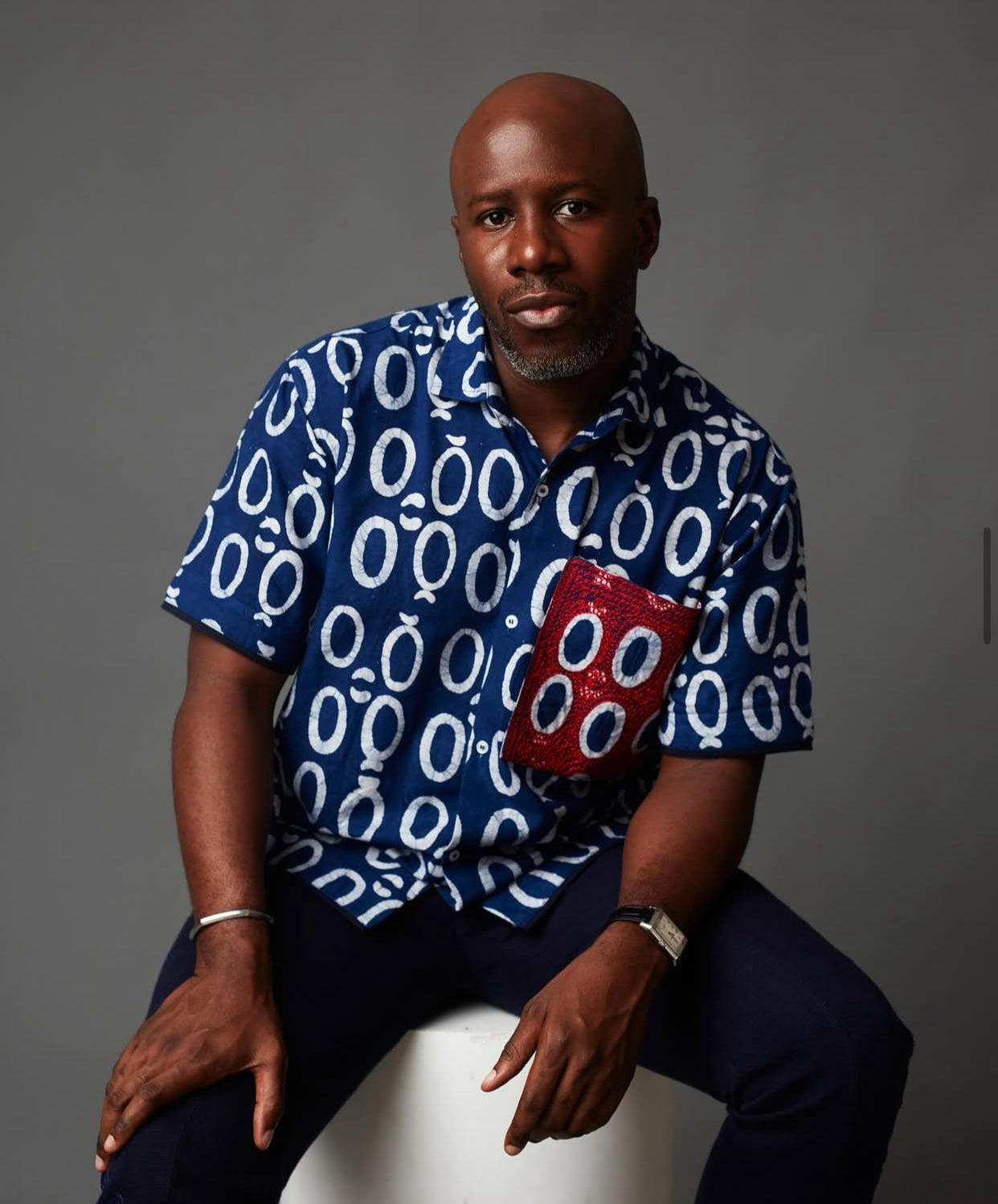 OBI OH OH BLUE SHIRT WITH EMBROIDERY POCKET
