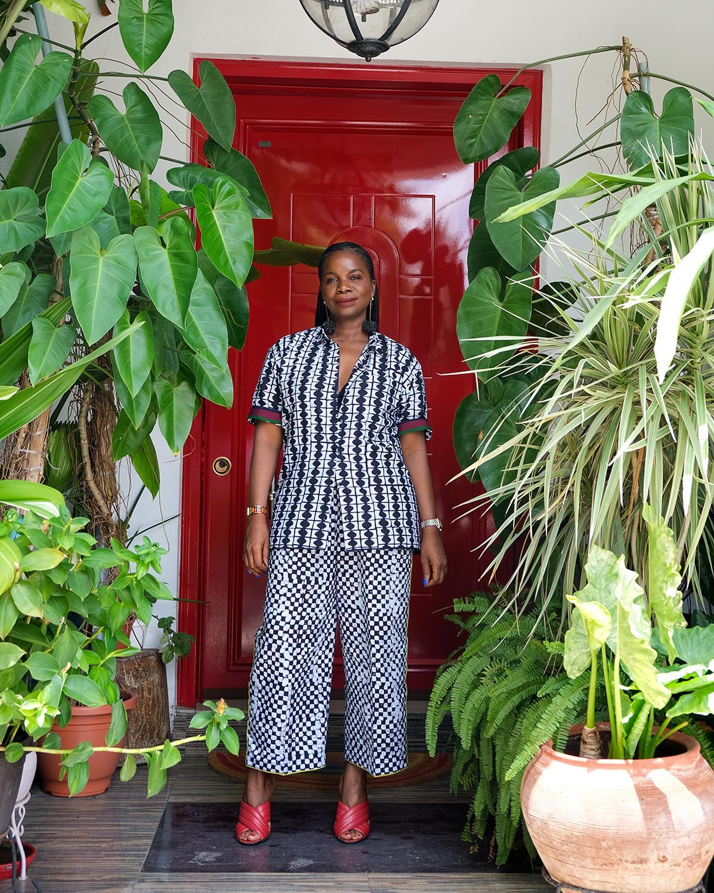 CHECKERED BLACK AND WHITE JIDO PANTS