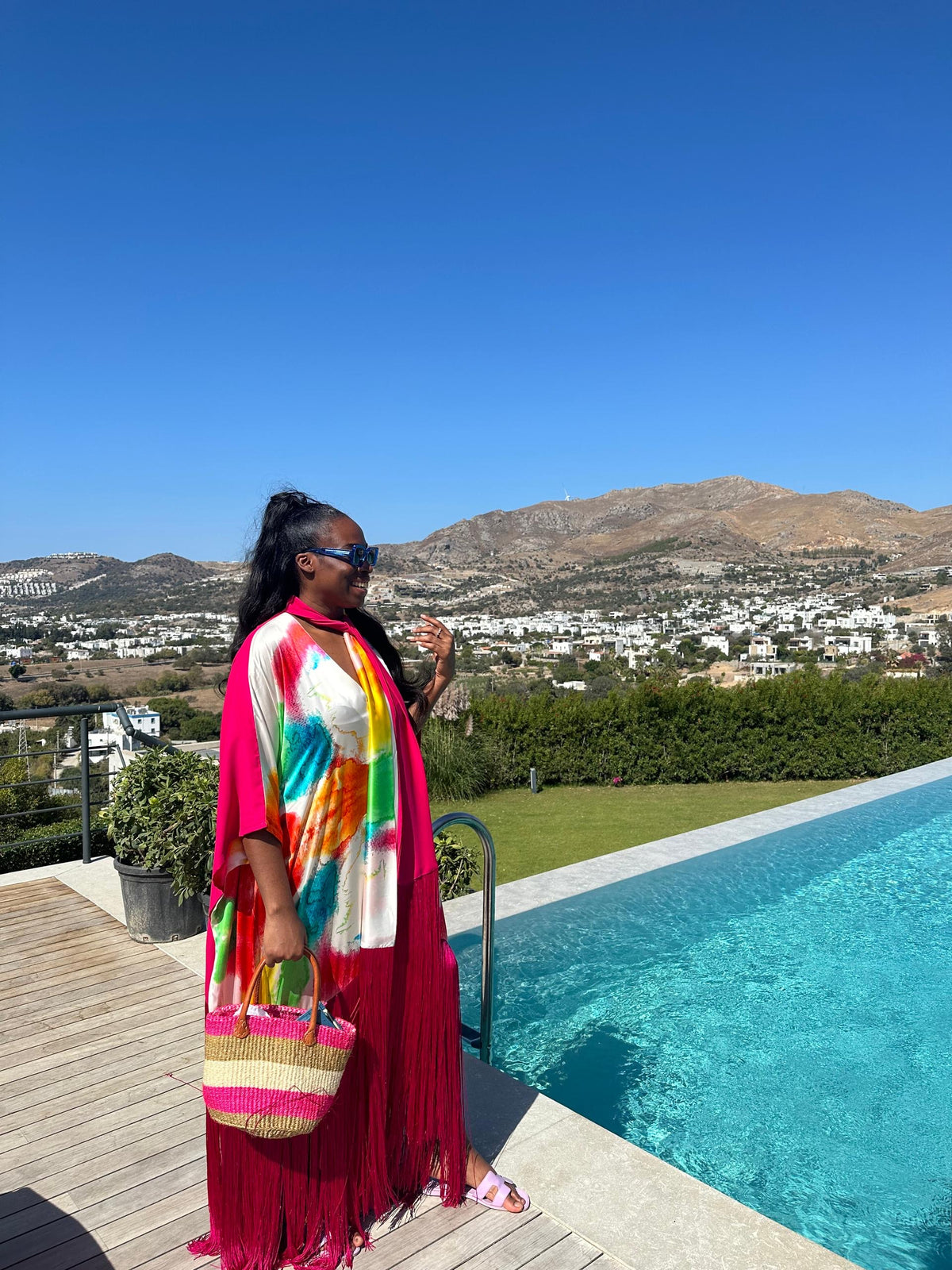 THE MULTI-PRINT FRINGE KAFTAN