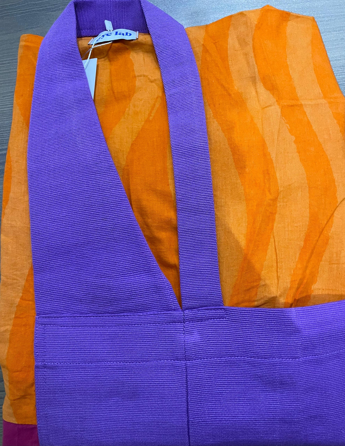 multicolour midi agbada with lilac asooke collar 