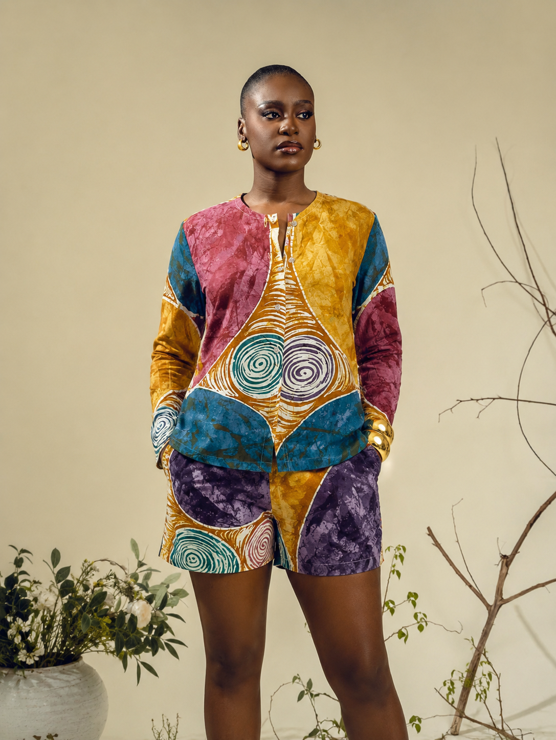 TERRACOTTA YELLOW SHORT SET