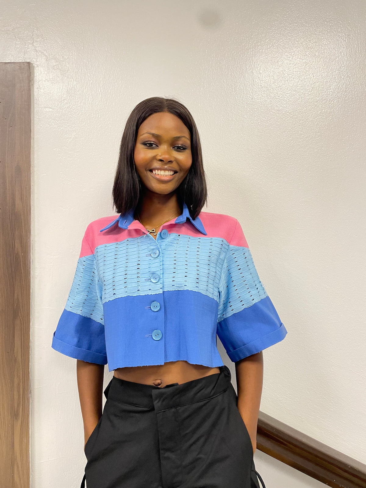 PANELED ASO-OKE JACKET