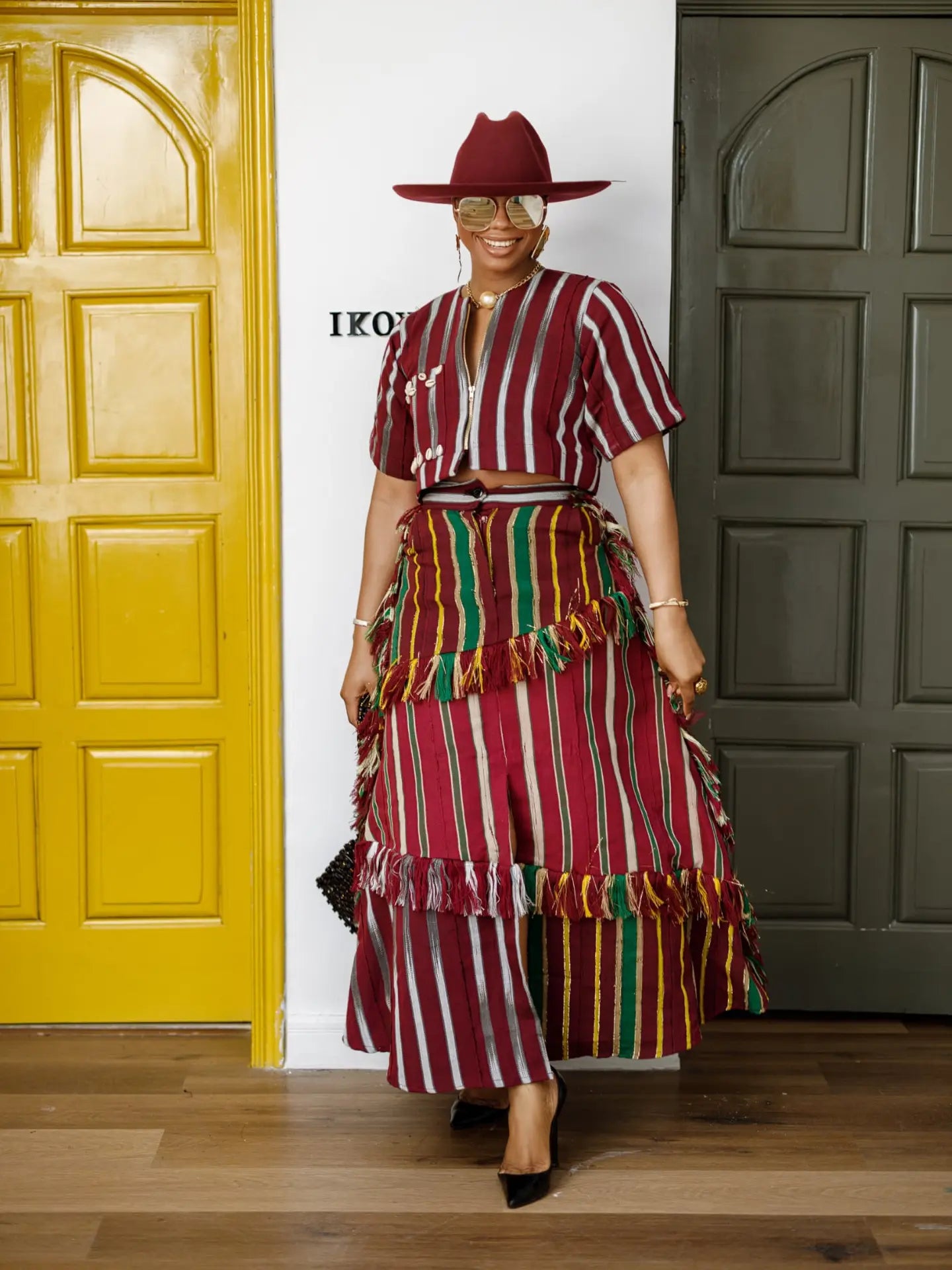 Lexi Jacket with Asooke Skirt Set