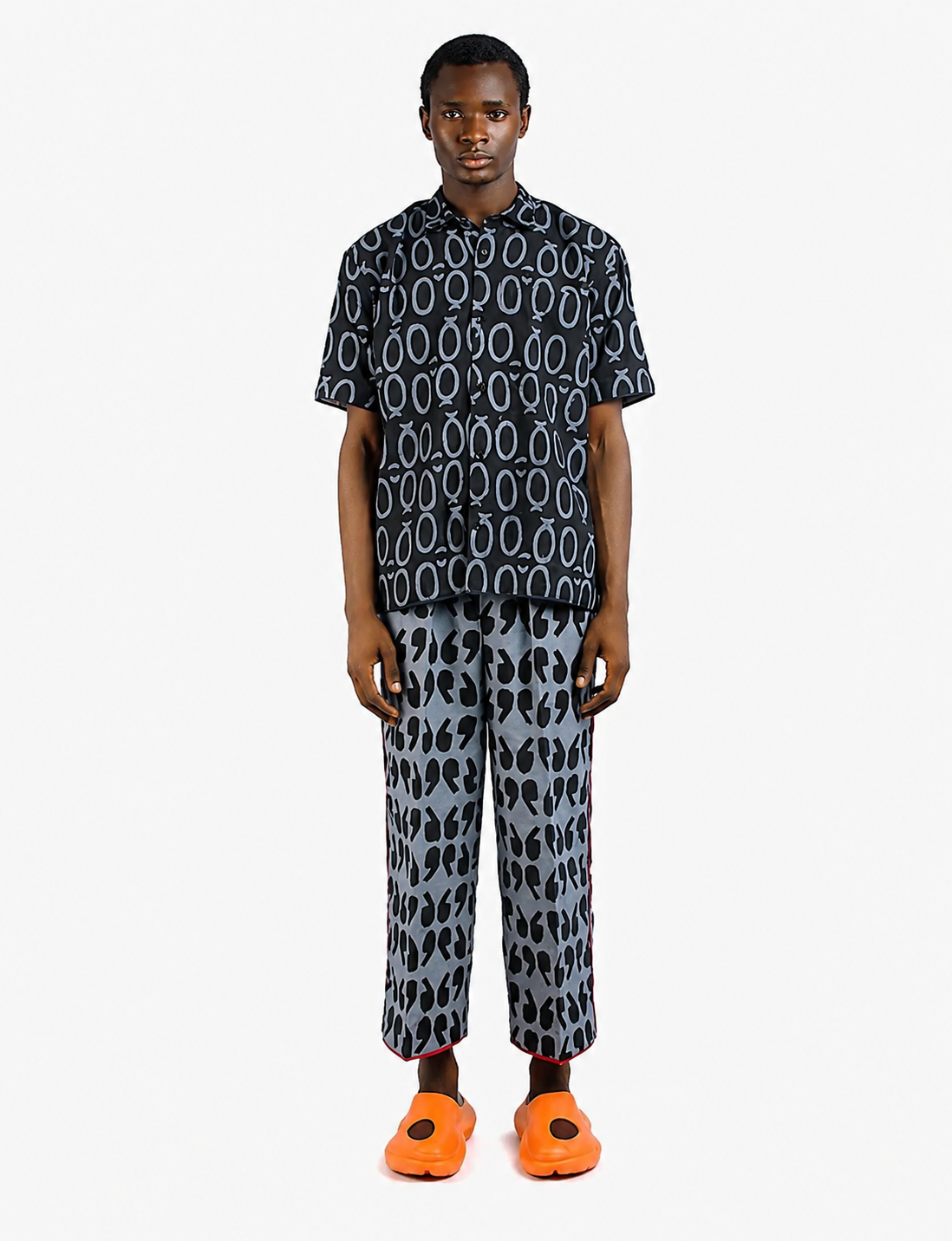 OH OH BLACK AND WHITE LOUNGE TROUSERS