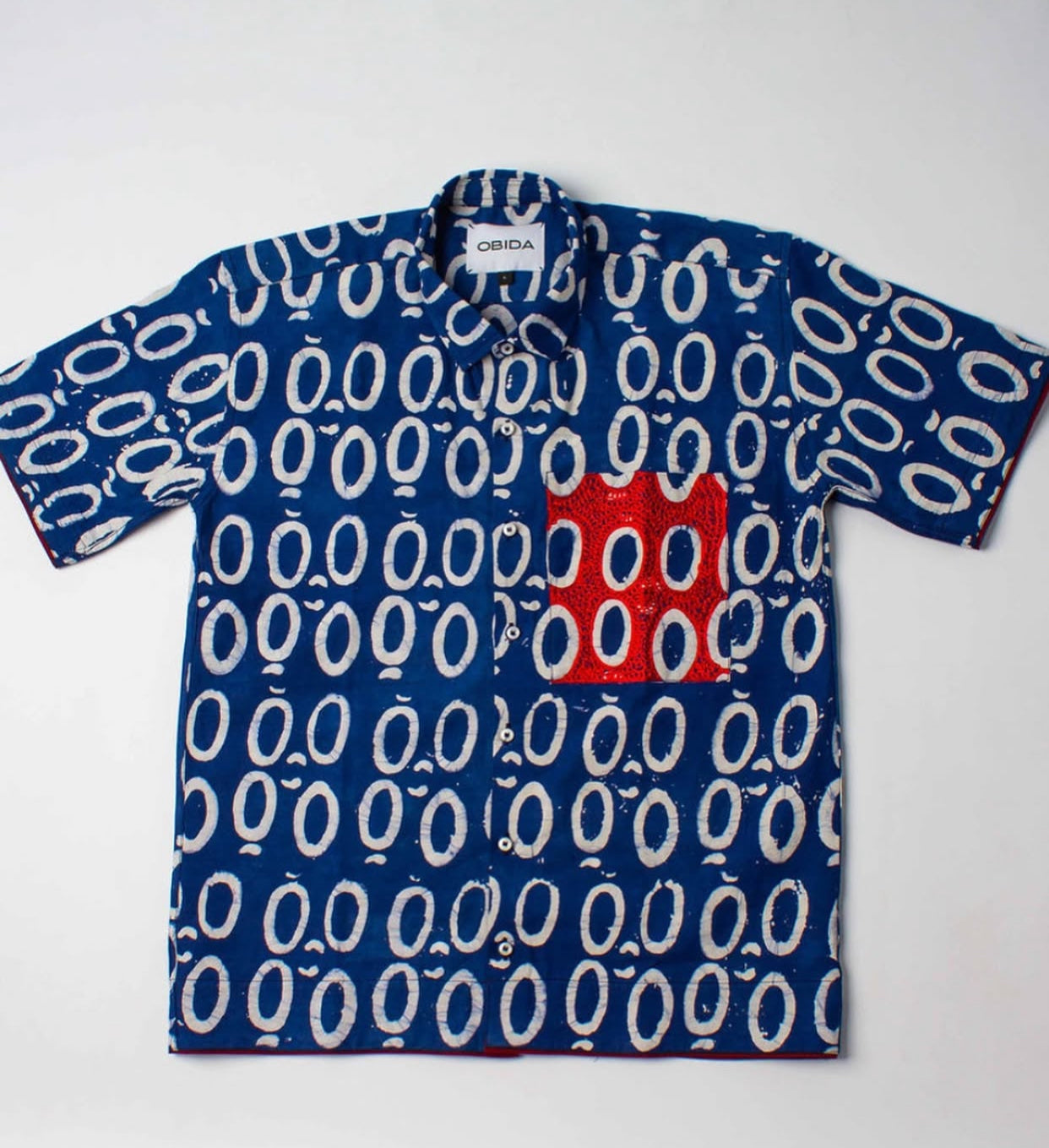 OBI OH OH BLUE SHIRT WITH EMBROIDERY POCKET