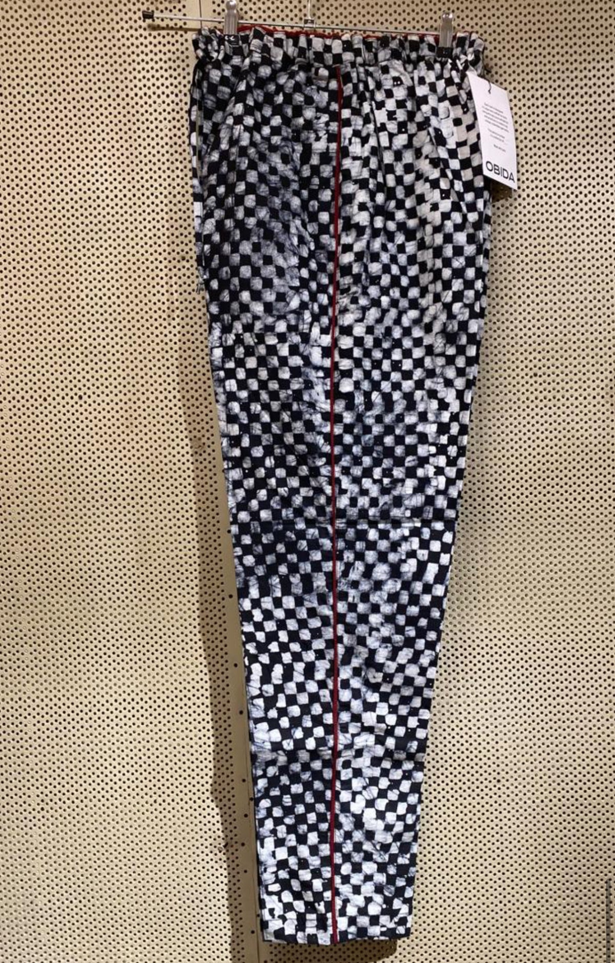 CHECKERED BLACK AND WHITE LOUNGE PANTS