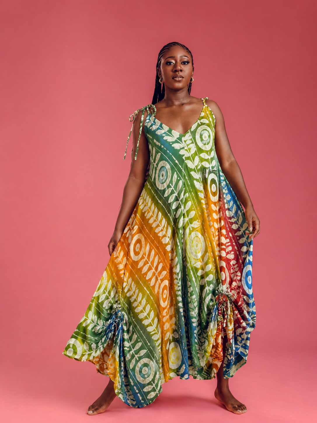 REEMA DRAWSTRING SLEEVELESS DRESS