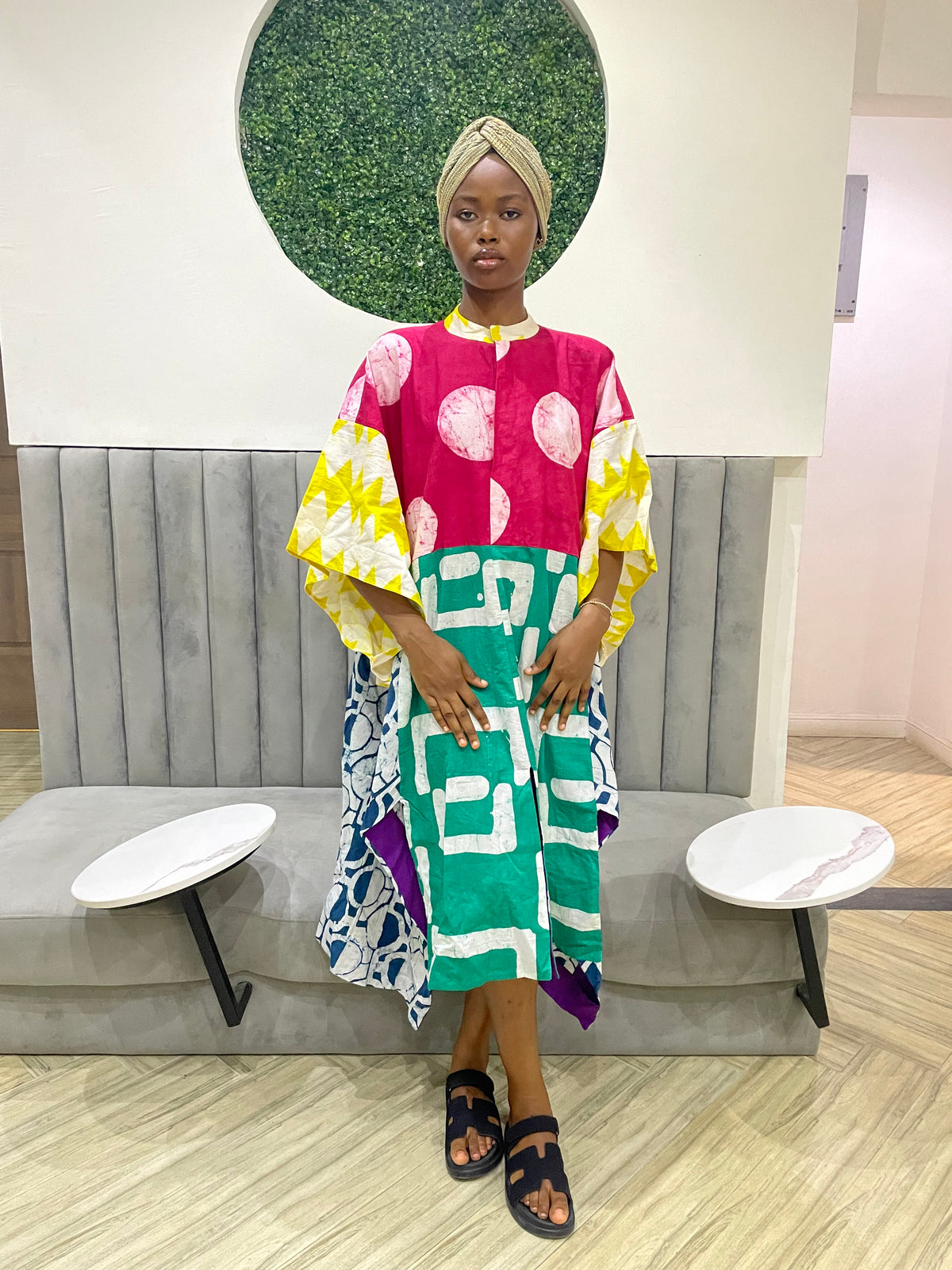 pink and white polka multicolour shirt dress