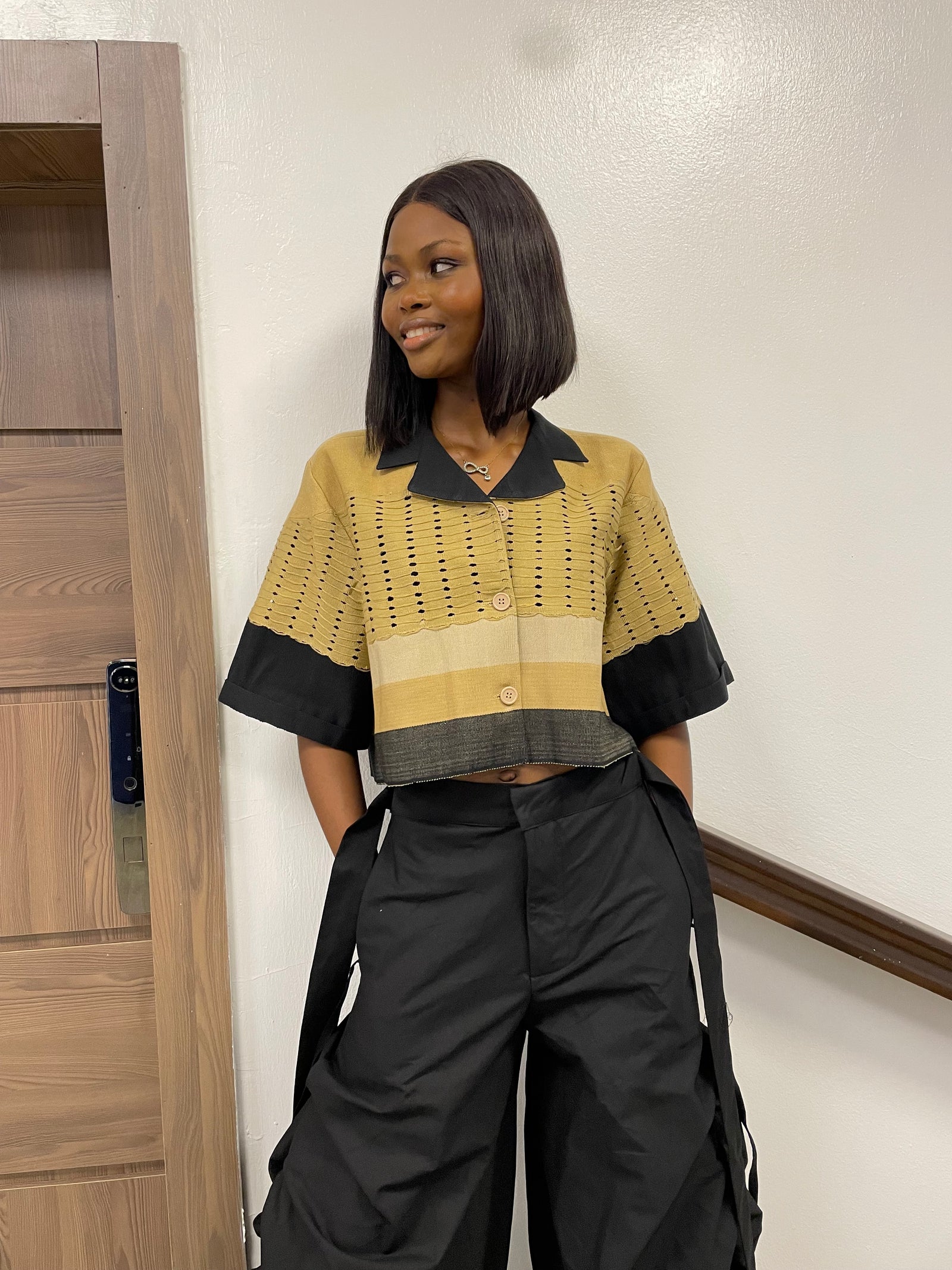 PANELED ASO-OKE JACKET