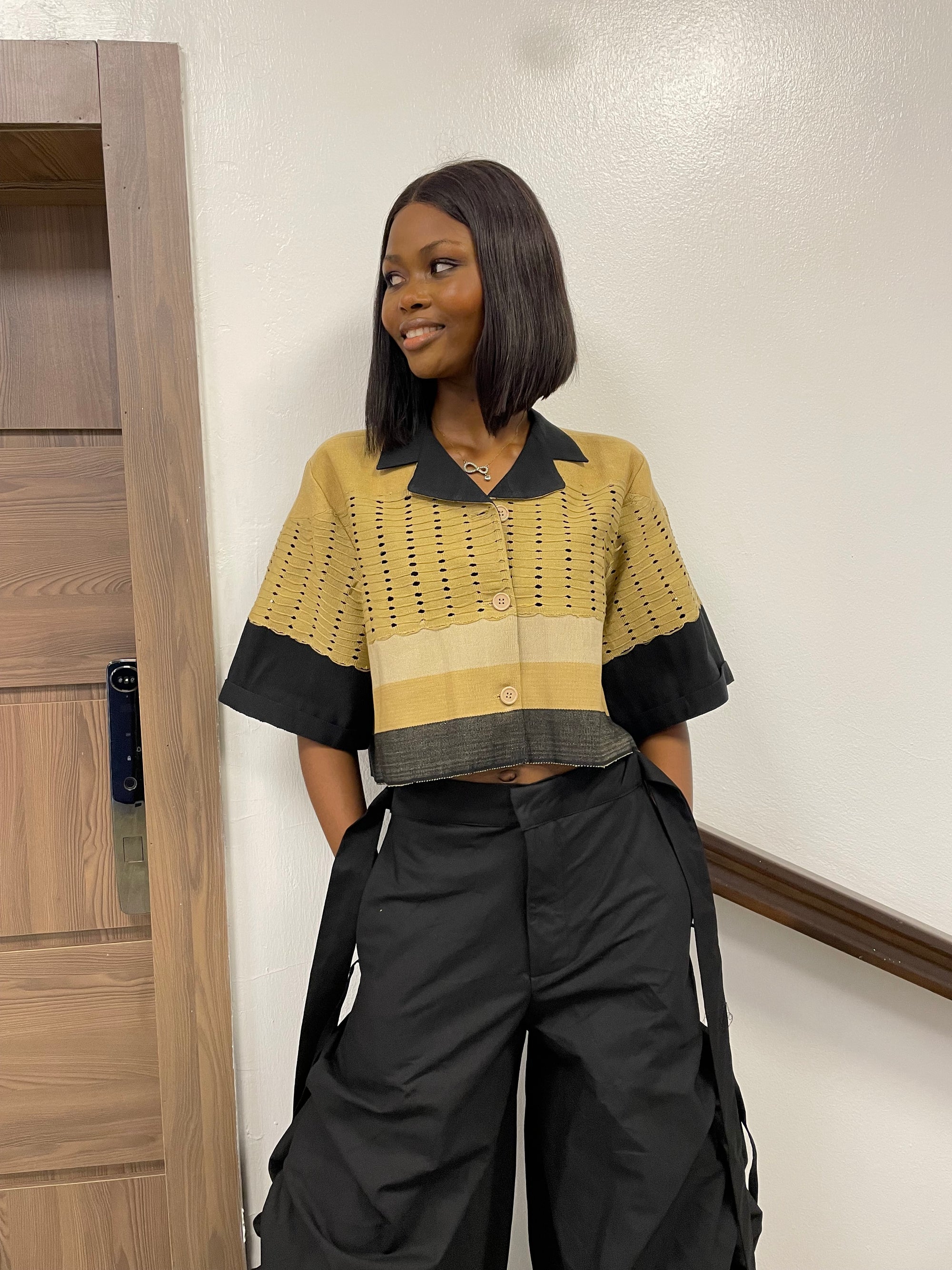 PANELED ASO-OKE JACKET