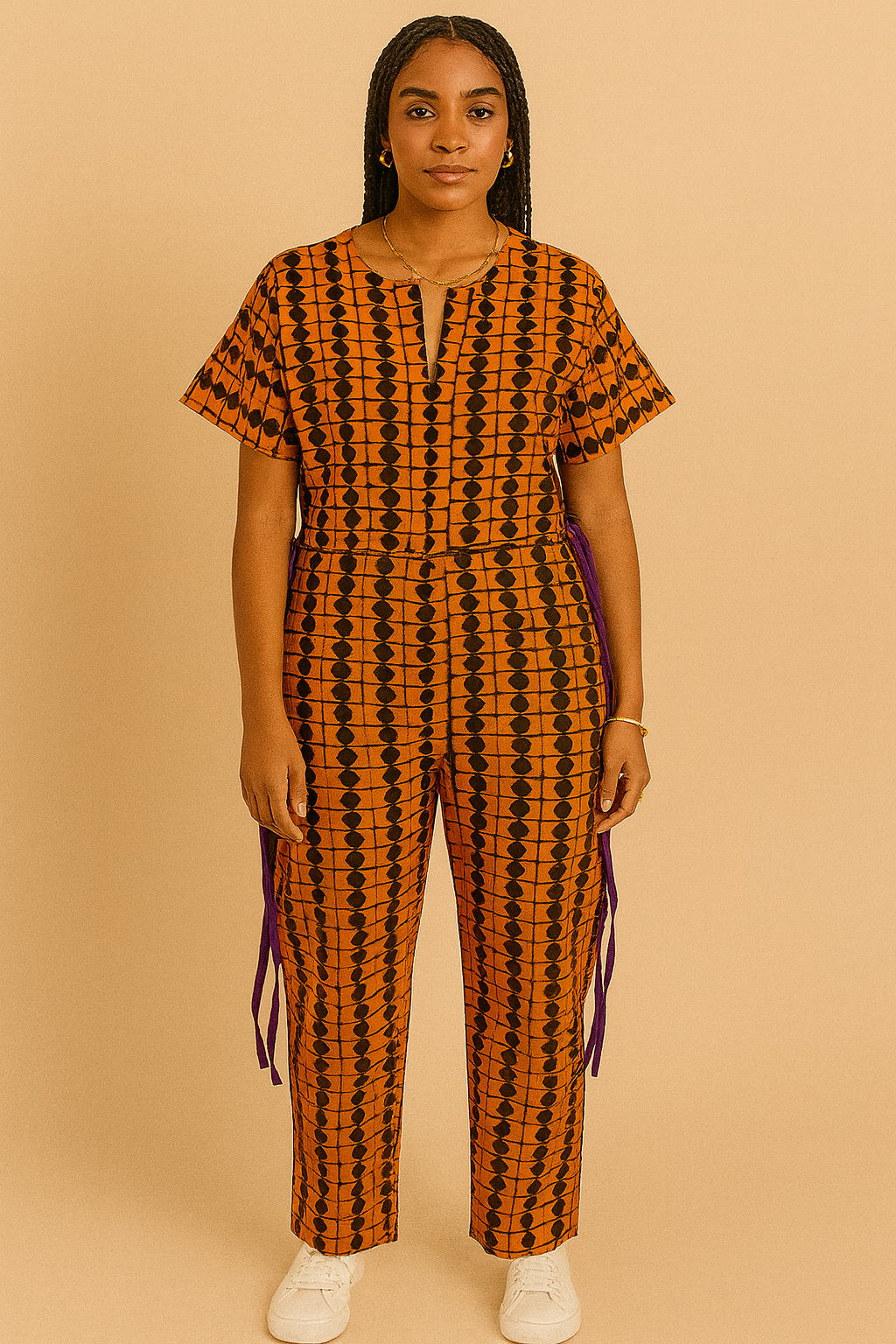 OSAKA ORANGE AND GREEN JUMPSUIT