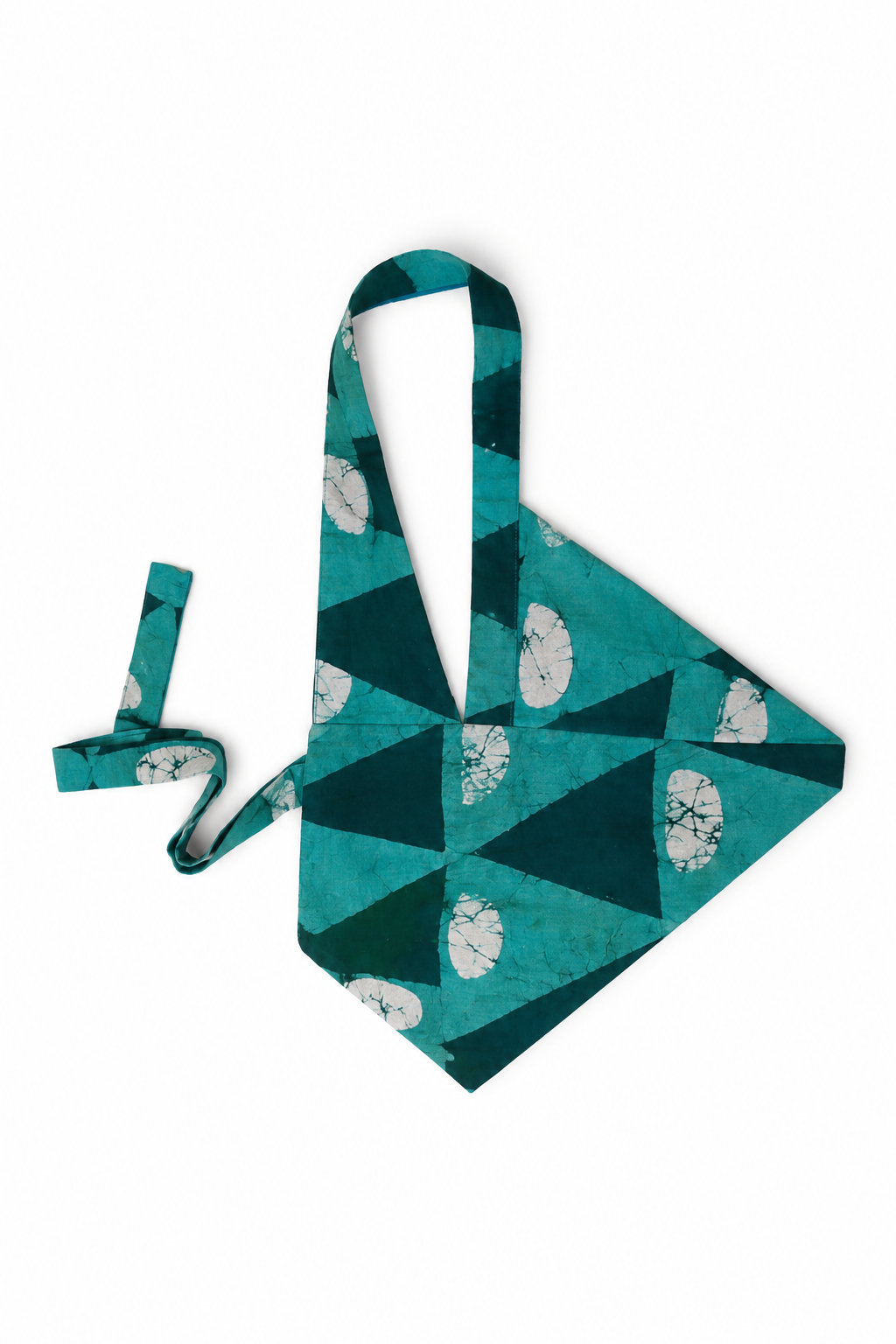 white, seagreen and green bib