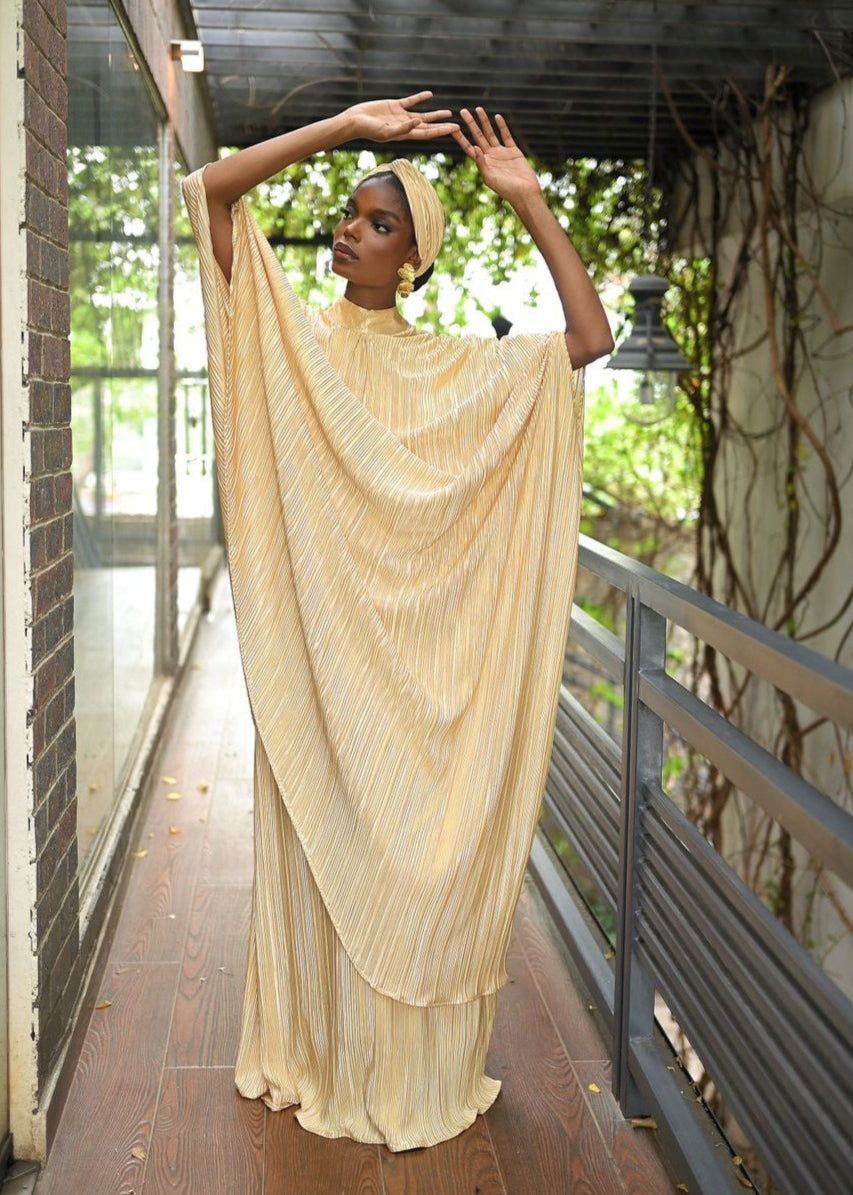 ALYSSA DRESS GOLD SET