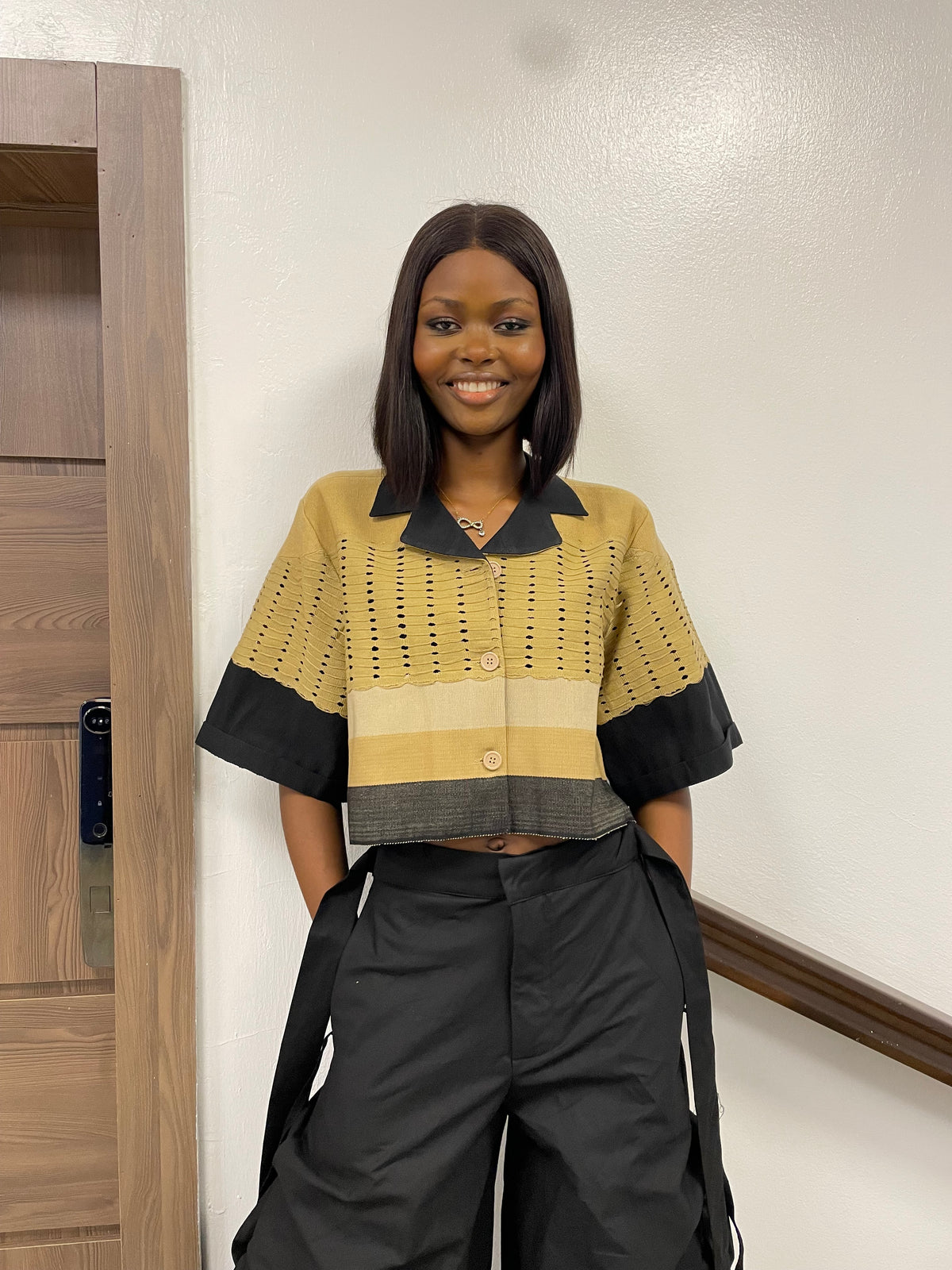 PANELED ASO-OKE JACKET