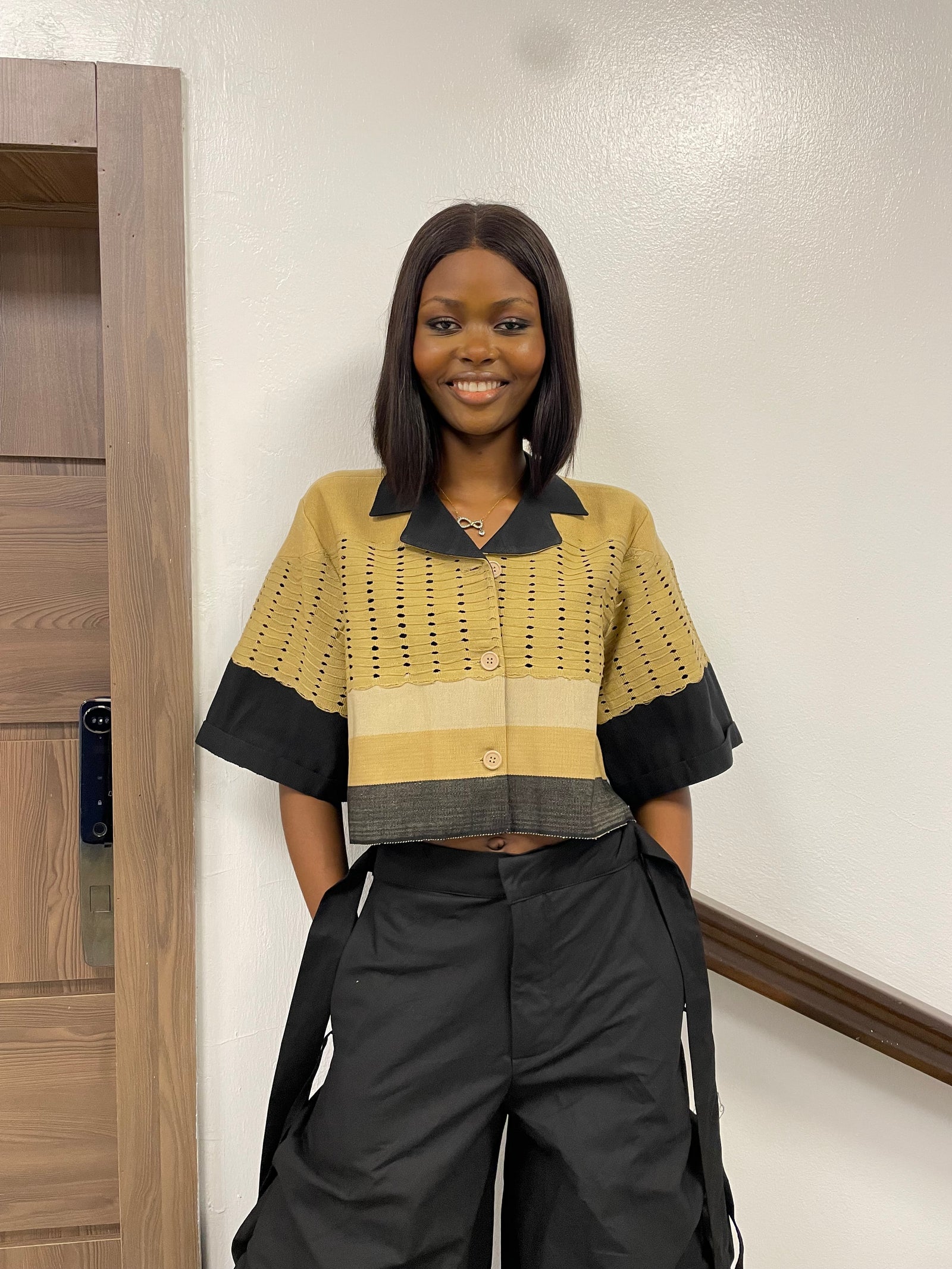 PANELED ASO-OKE JACKET