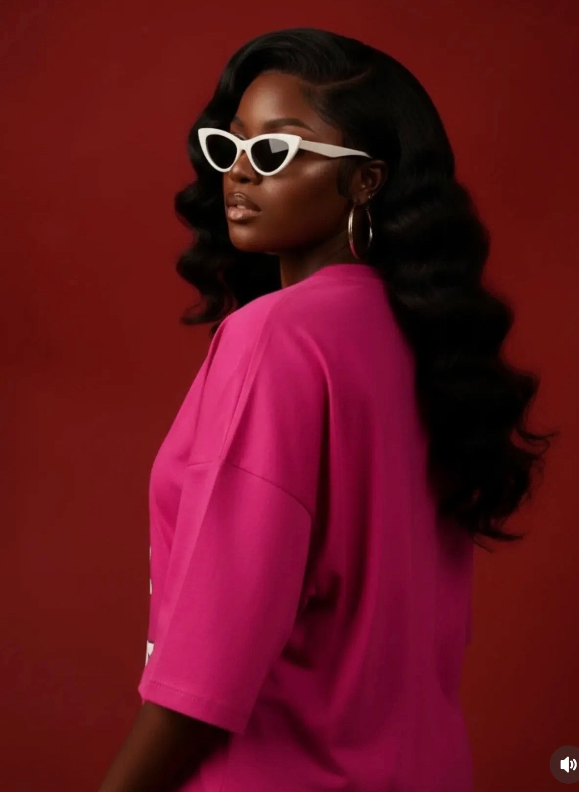 Oversized T-Shirt "TrEat your girl right” slogan (pink)