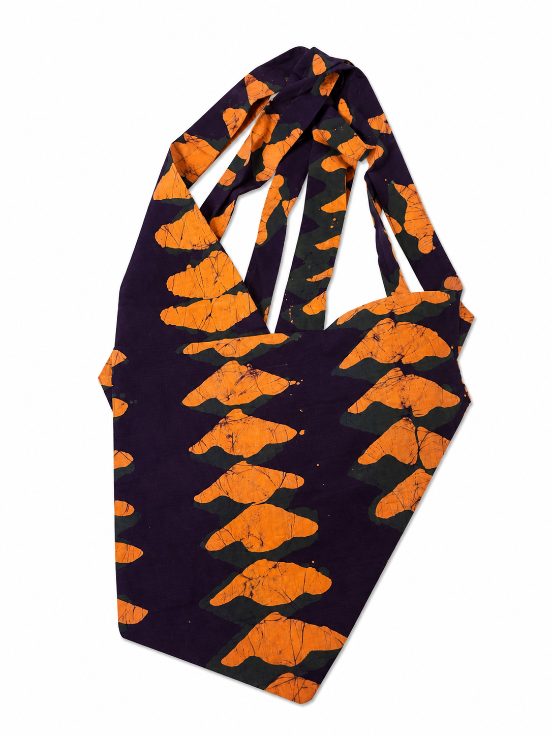 peach, teal and purple bib