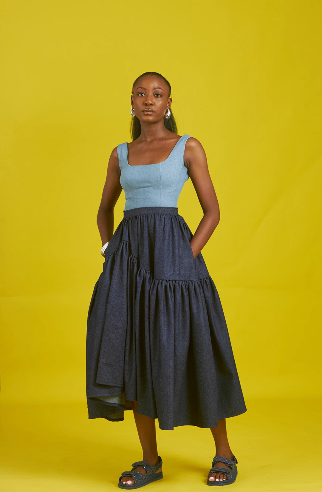 Amaka denim skirt