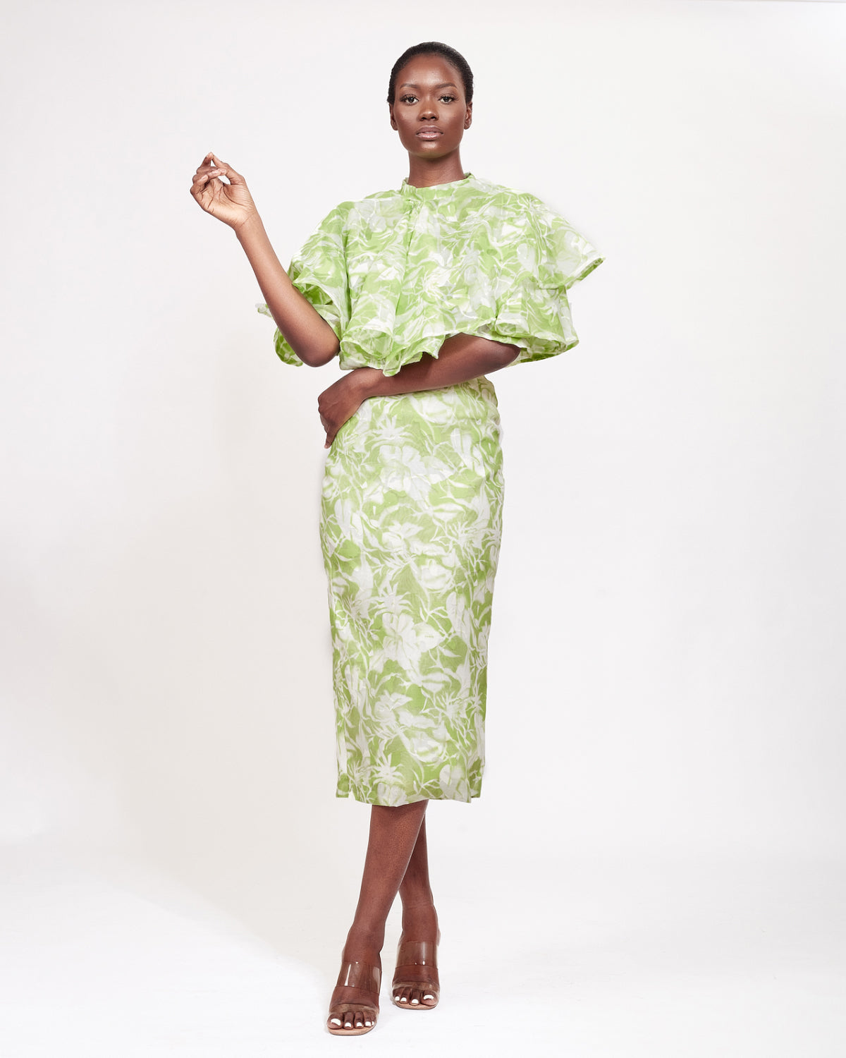 OLIVIA SKIRT GREEN - Grey x Ozinna