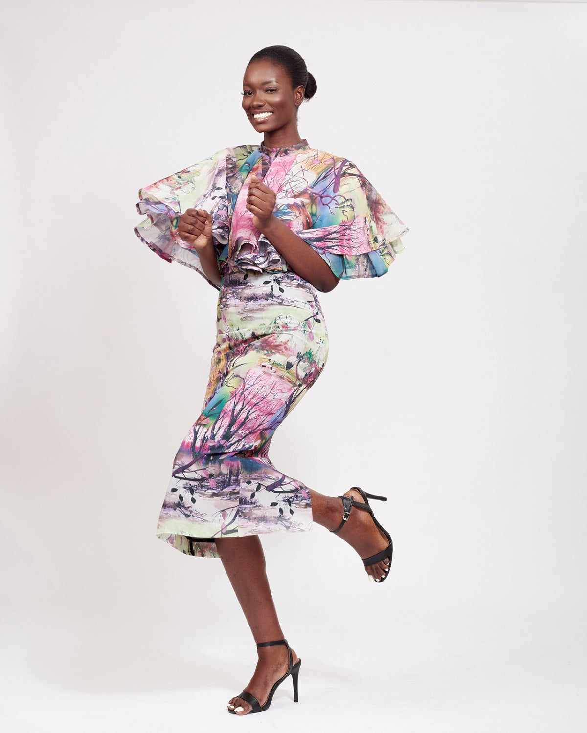 Olivia Skirt Pink - Grey x Ozinna