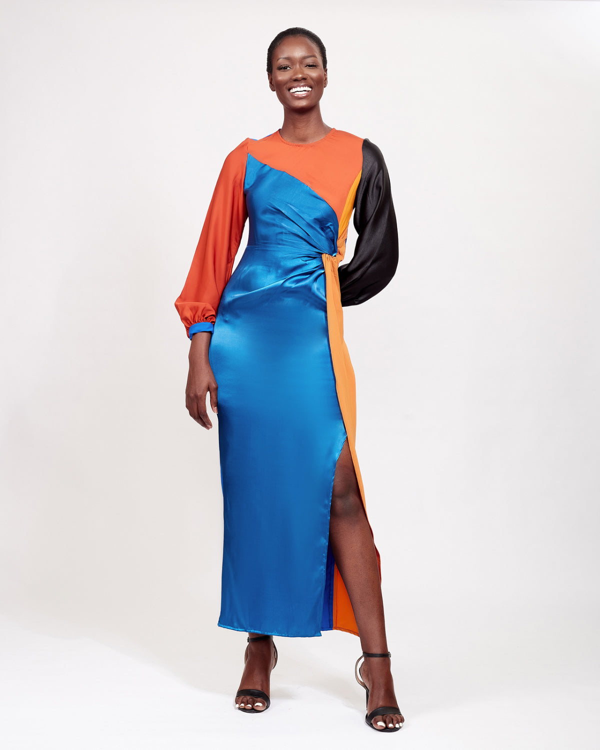 OSEYI DRESS ANKLE LENGTH - Grey x Ozinna