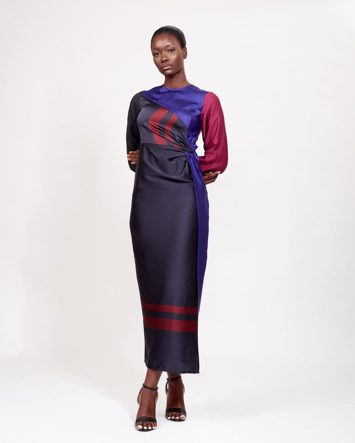 OSEYI DRESS Midi - Grey x Ozinna