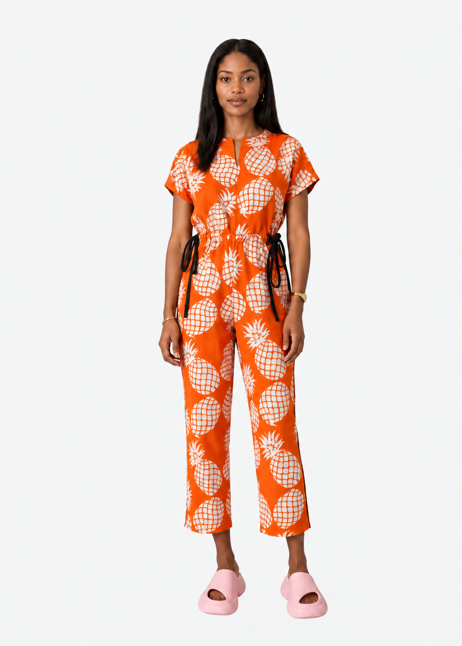 Pineapple Orange Jumpsuit