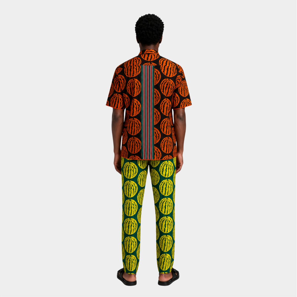 Watermelon green wide leg trouser