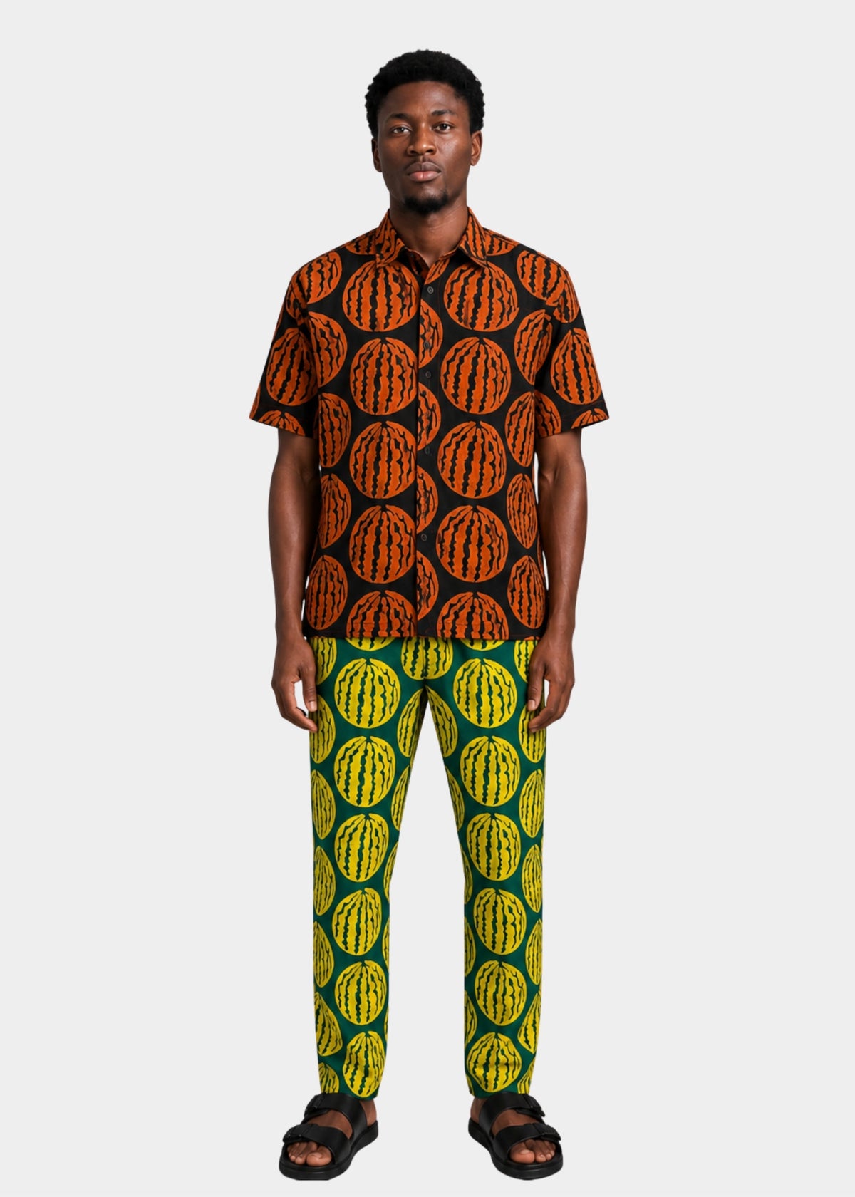 Watermelon green wide leg trouser