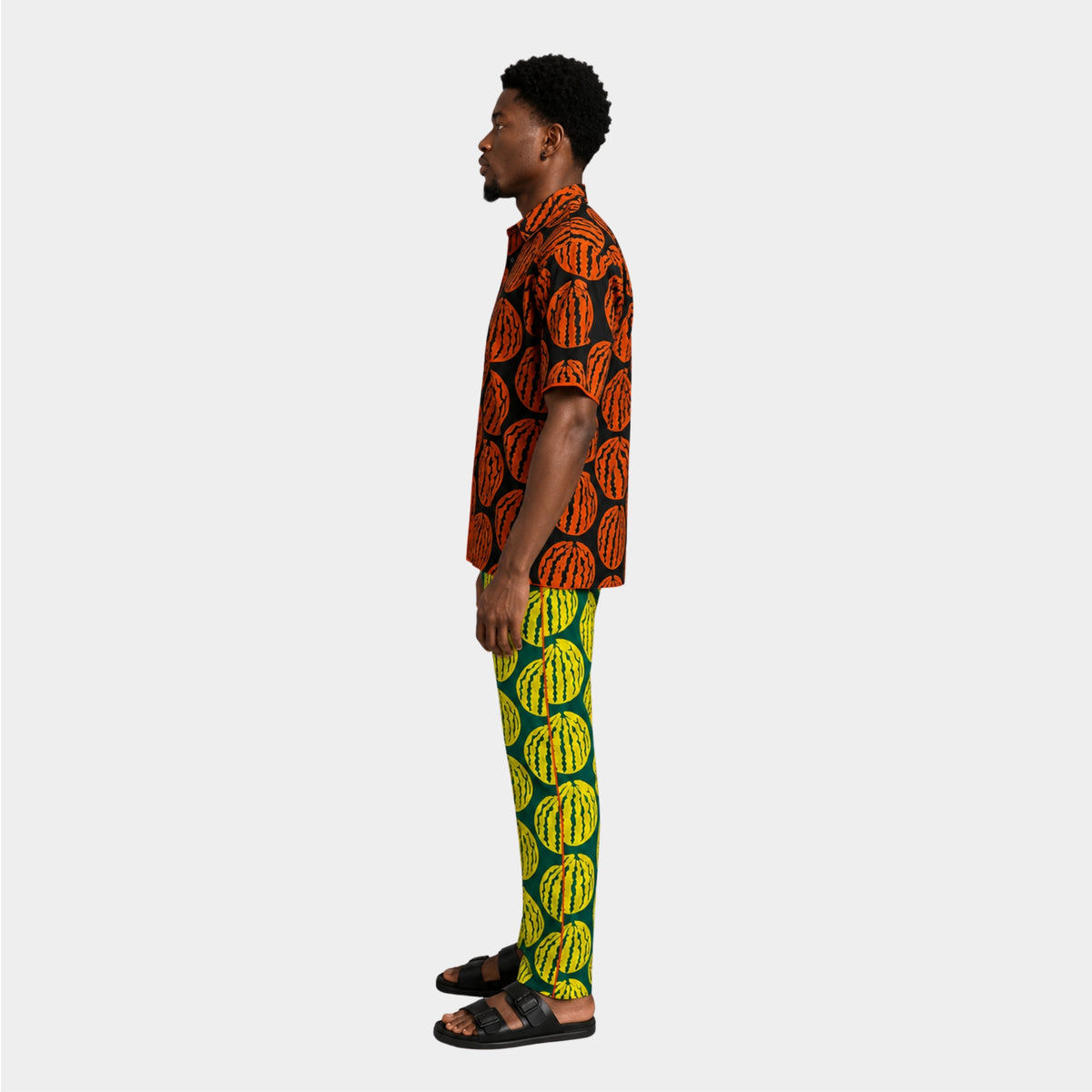 Watermelon green wide leg trouser