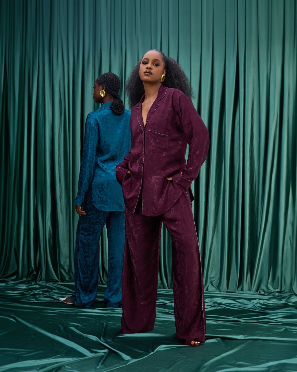 LUMI CRYSTAL-EMBELLISHED PJ SET