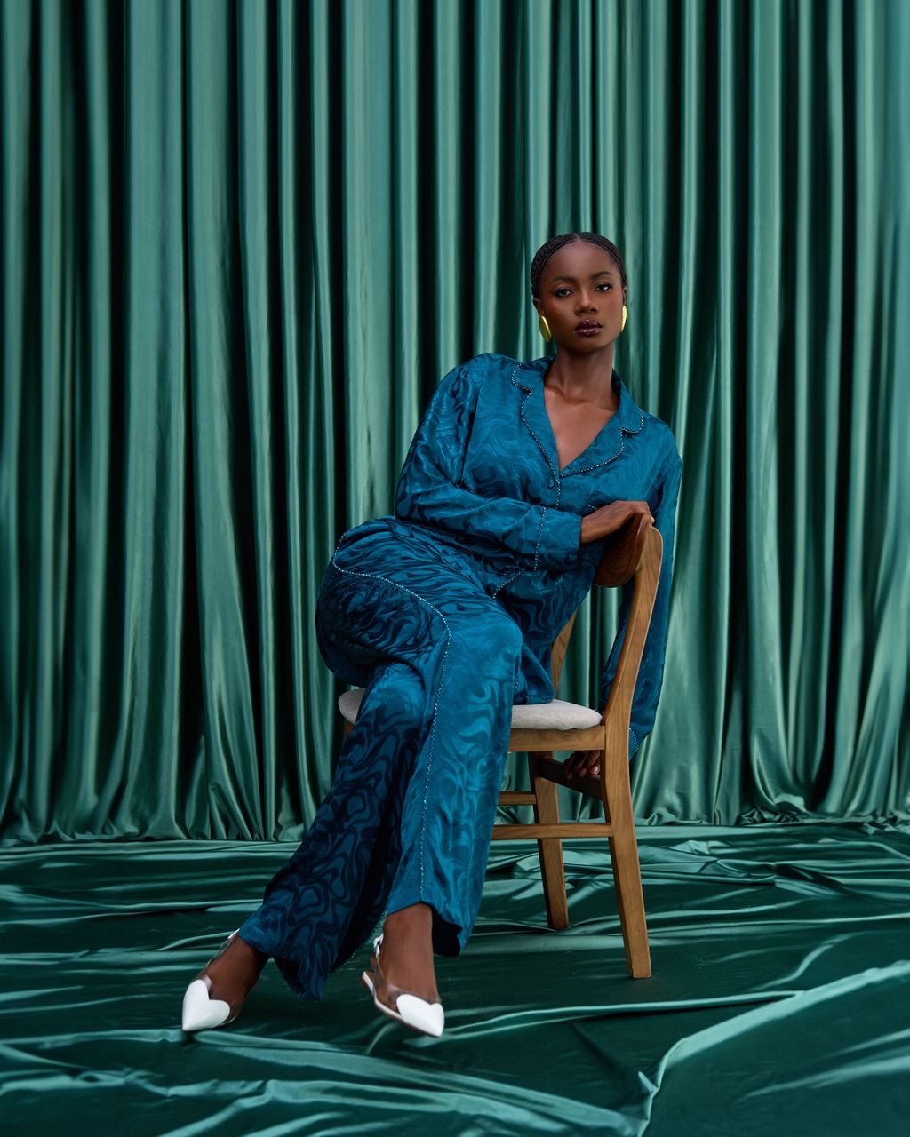 LUMI CRYSTAL-EMBELLISHED PJ SET