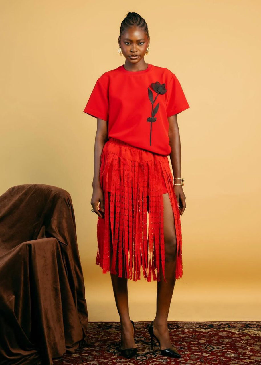 FRINGE SKIRT