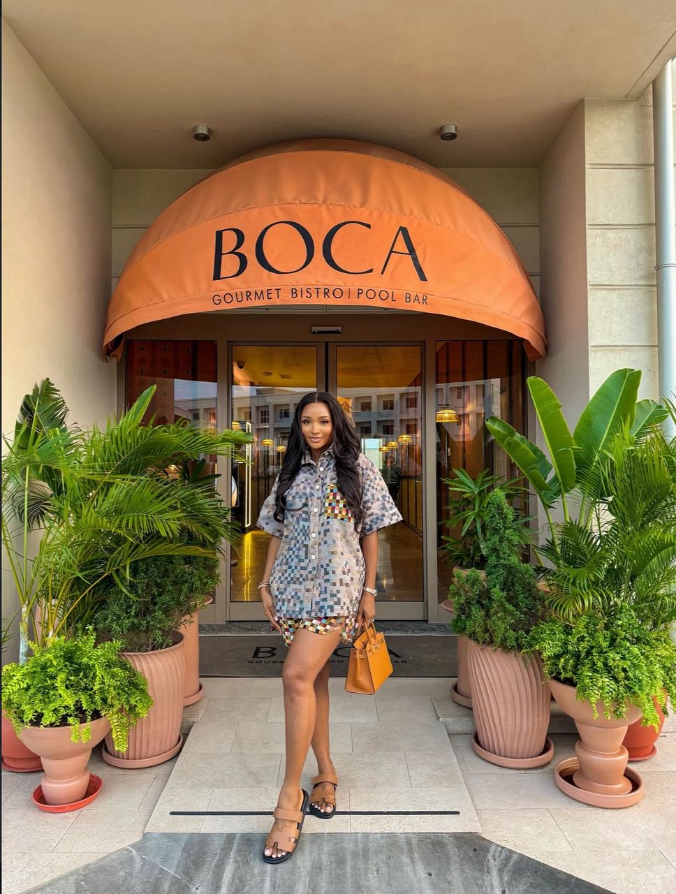 IMANI GRID SHIRT AND SHORT SET