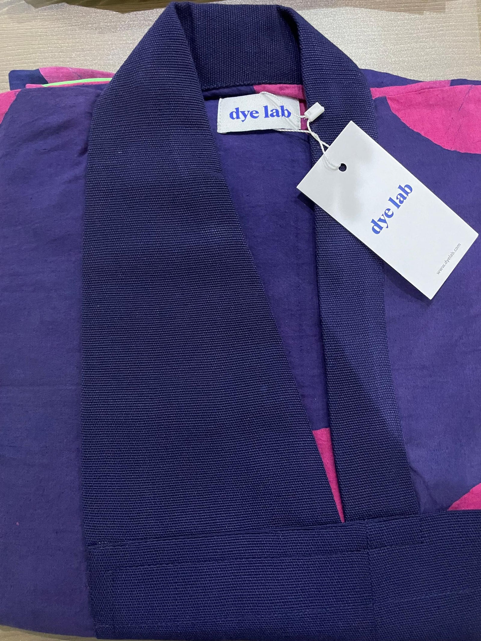 blue and pink multiprint agbada with asooke collar