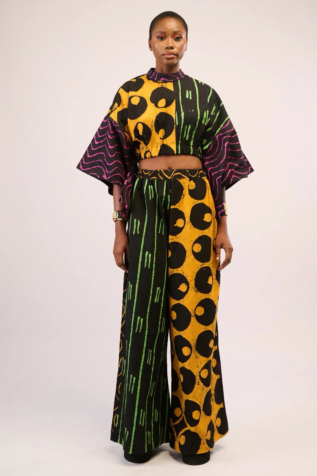brown and black multicolour culottes