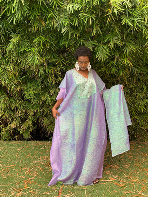 Dahlia Agbada - Purple