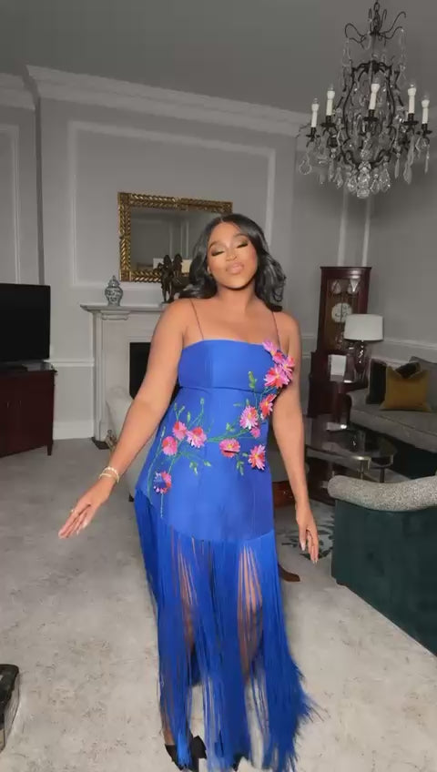 FLOWER EMBROIDERY DRESS