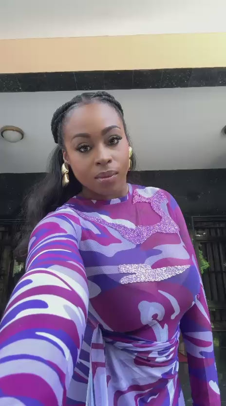 COSMOS Beaded Mesh Dress