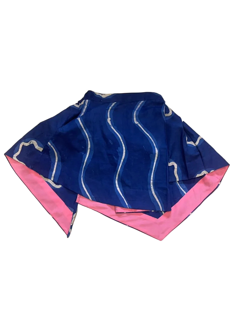 white and blue multiprint mini iro skirt