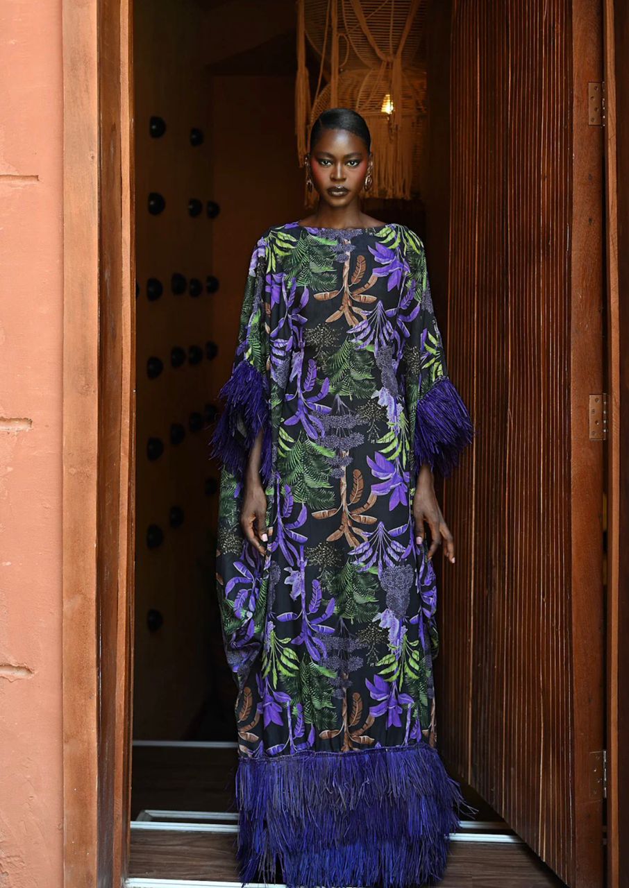 Abeni kaftan with invisible belt