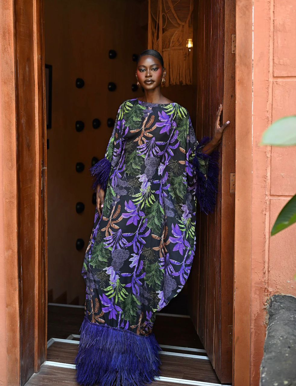 Abeni kaftan with invisible belt