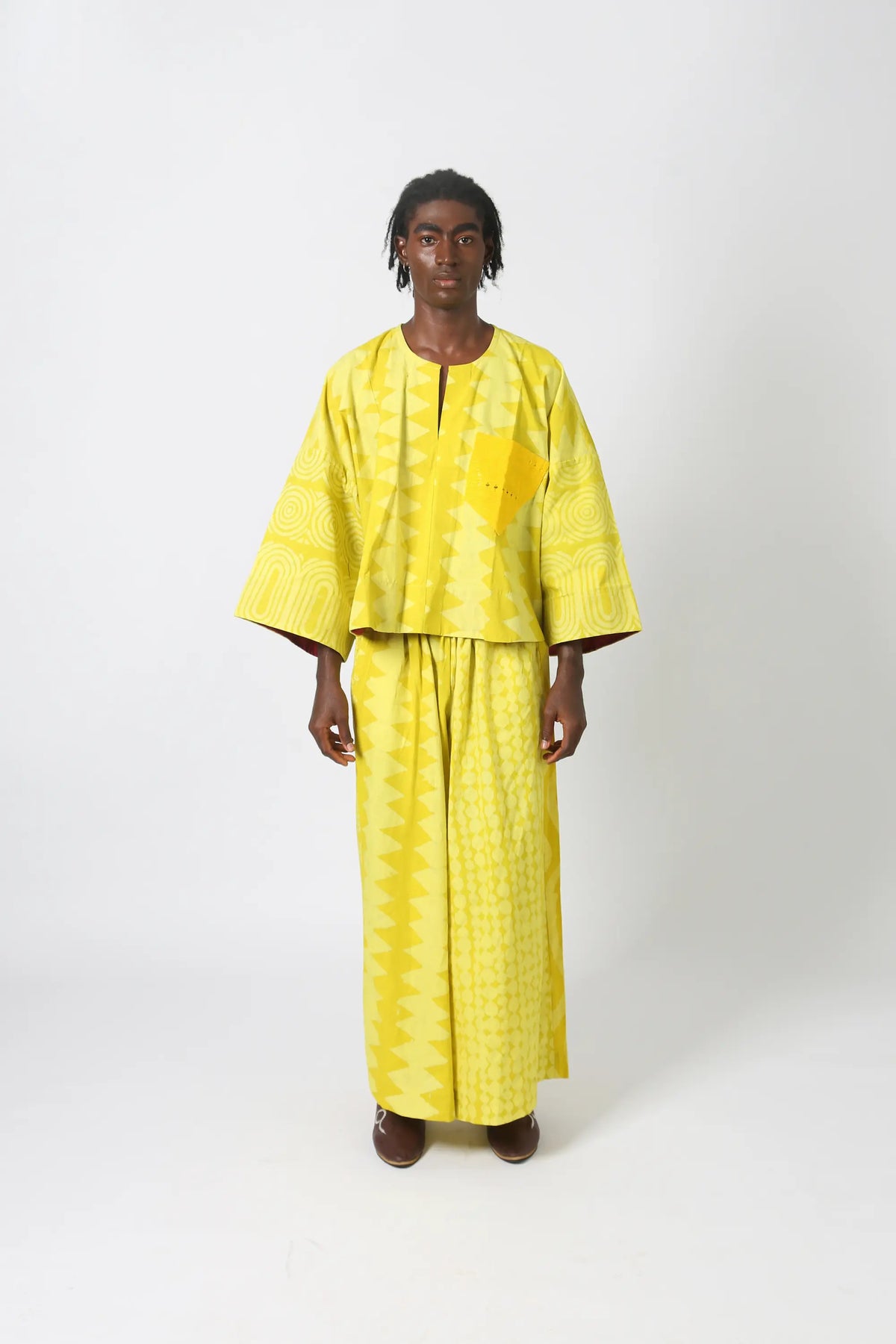 yelow multiprint buba culottes