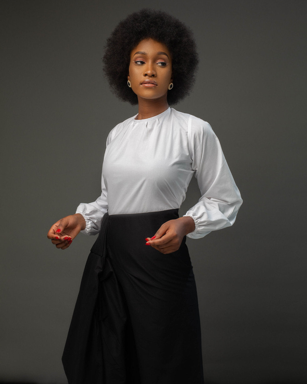 Laide Fash x Ozinna Gathered Shirt Dress